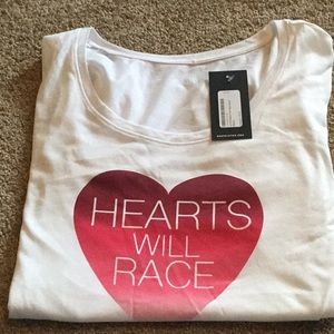 Peloton Hearts will Race shirt NWT large